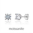 עגיל מוסונייט Éclat Round Silver 3.6CT