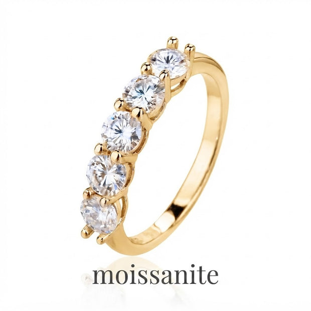 טבעת Éternité Five Stone Gold