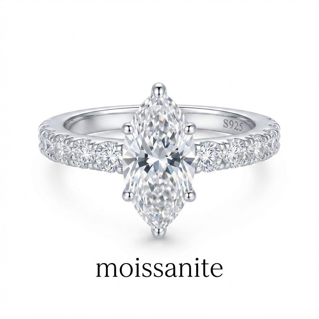 טבעת   Élégance Marquise Silver