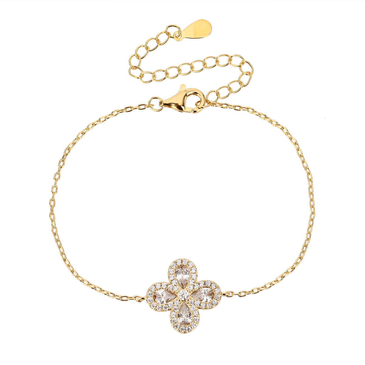 Fiore gold  Bracelet-white