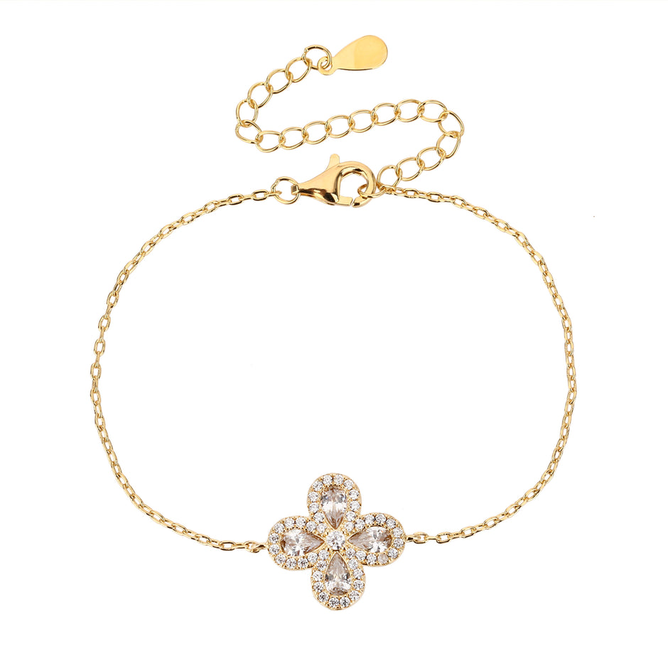 Fiore gold  Bracelet-white