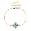 Fiore gold Bracelet – Green