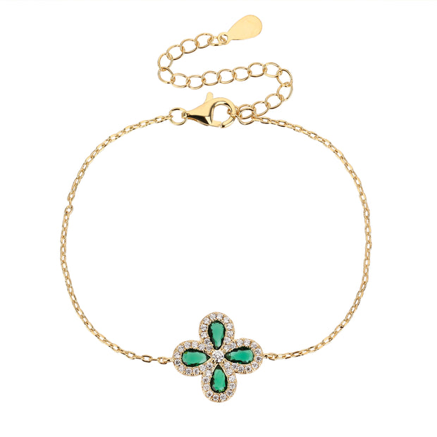 Fiore gold Bracelet – Green