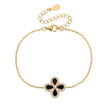 Fiore gold Bracelet – black