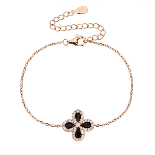 Fiore rose gold Bracelet – Black