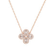 Fiore Necklace rose gold - White
