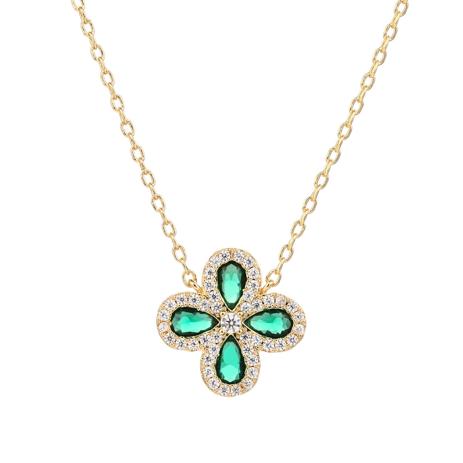 Fiore Necklace gold - Green